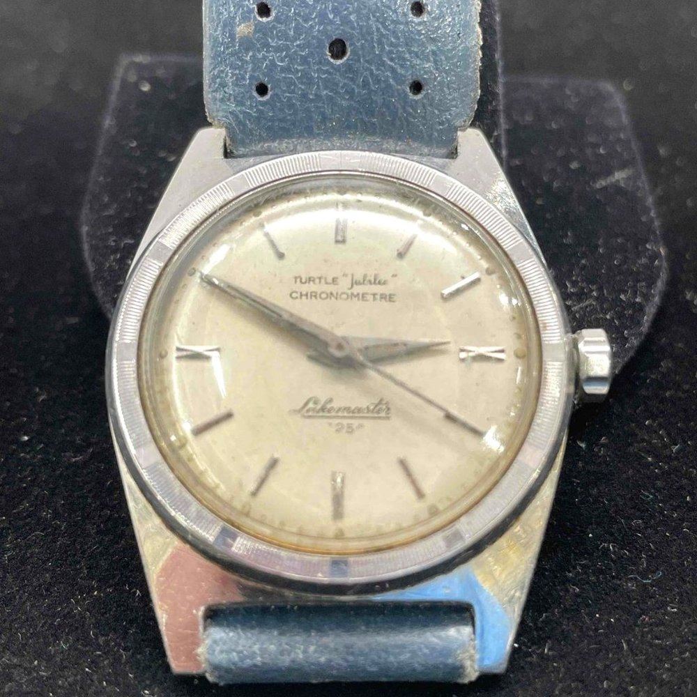 1960s Turtle Jubilee LAKEMASTER 25 Jewel Automatic ZELL BROS Swiss Watch RAREST!
